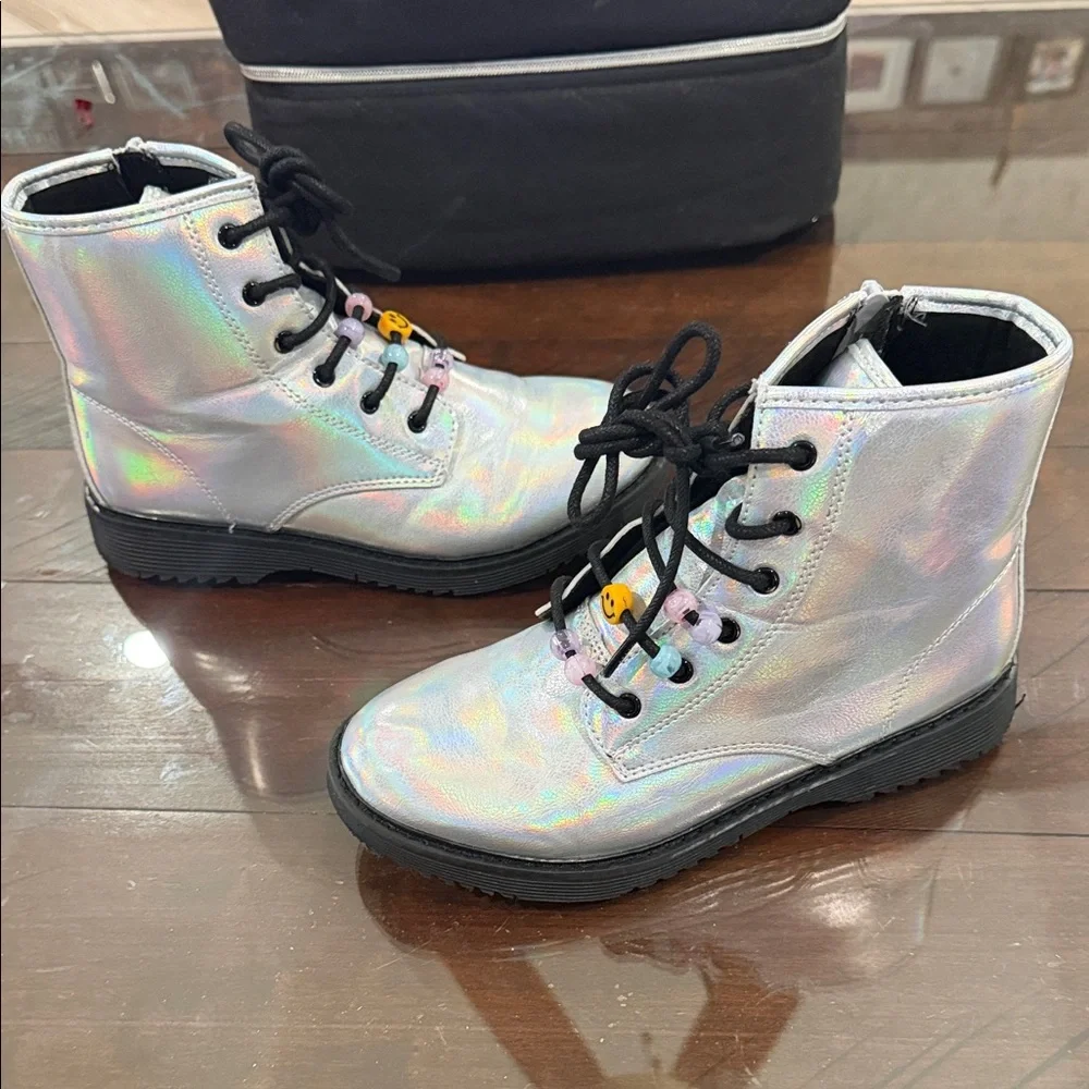 The Children's Place Iridescent Kids Boots with Smiley Accents